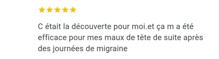 soulagement maux de tête migraine