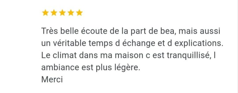 retour expérience suite nettoyage et harmonisation des énergies d'une maison