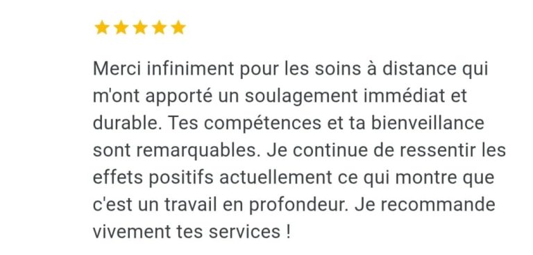 témoignage séance à distance effets ressentis